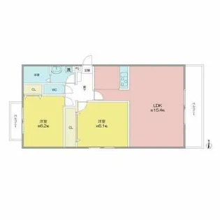 リバーサイド千年【2階】の間取り