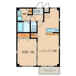 LUCE Ⅱ【202号室】の間取り