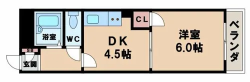 プレステル桑津【8階】の間取り