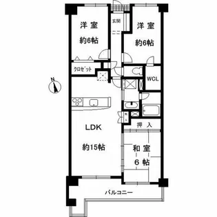 サーパス明石太寺【6階】の間取り