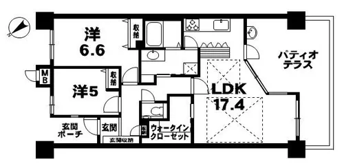 アメニティ南草津Ⅴ【202号室】の間取り