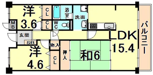 ラピス伊丹大鹿【1階】の間取り