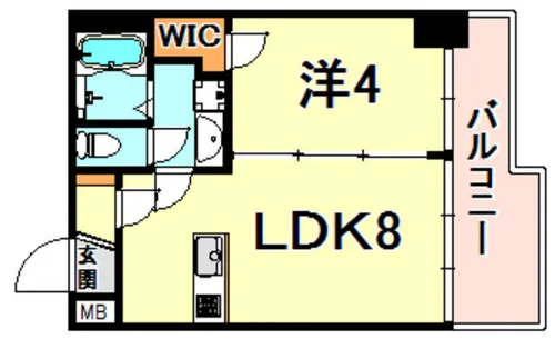 ブエナビスタ神戸イースト【3階】の間取り