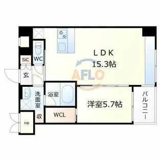 プレジオ長田【3階】の間取り