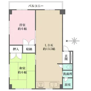 カサヴェール塚口【1階】の間取り