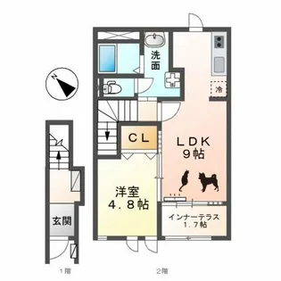 ウエストウイングⅢ【2階】の間取り