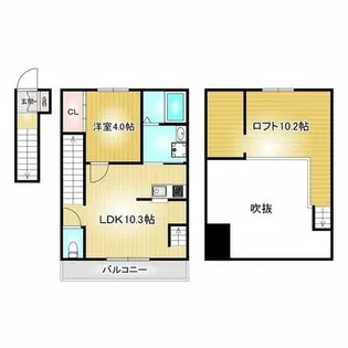 RadIAnce須ヶ口【2階】の間取り