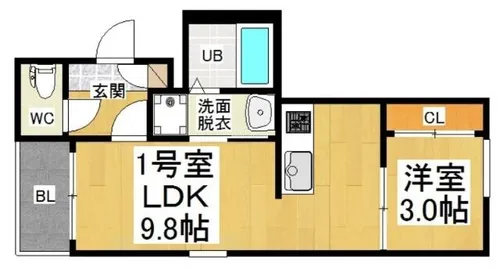 REGALEST山王【2階】の間取り