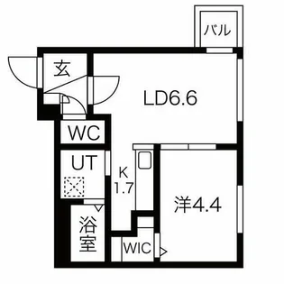 ラグジースペース栄通12【1階】の間取り