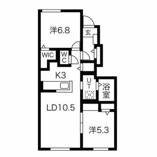 NKサンフラワーⅡ【103号室】の間取り