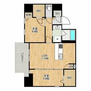 スプランディッドX【13階】の間取り
