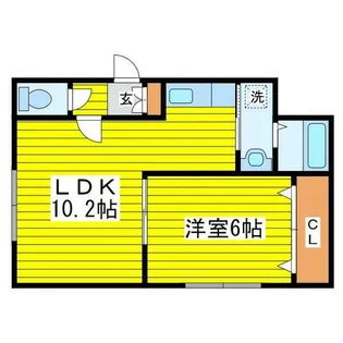 クレセールN18 【201号室】の間取り