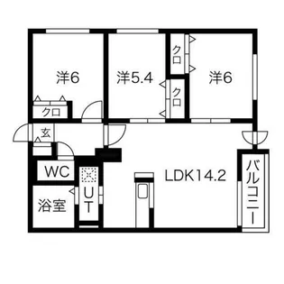 ZABO BLANC 12【4階】の間取り
