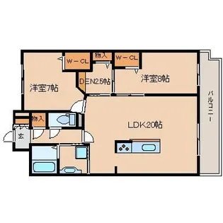 イーグル山手【2階】の間取り