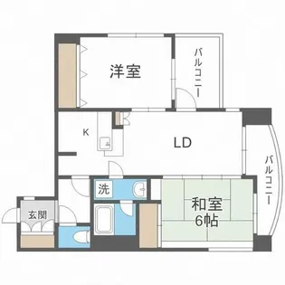 ジートラスト薬院【9階】の間取り