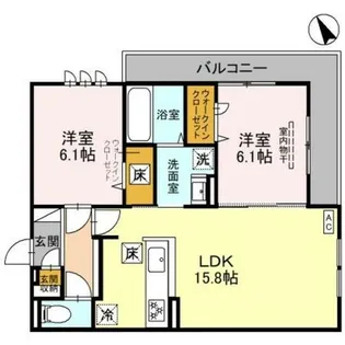パサログランデ浜寺諏訪森Ⅱ【1階】の間取り