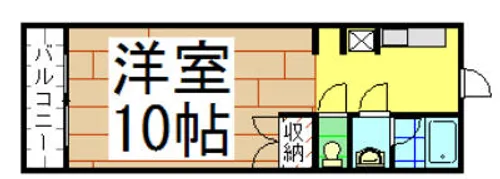 ベルハウス穴生【2階】の間取り