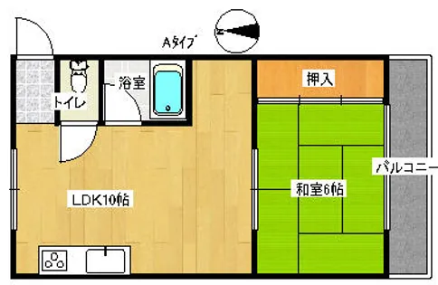 安立ハイツ【3階】の間取り