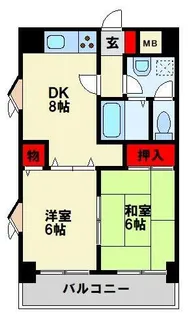 ダイナコート折尾Ⅱ【3階】の間取り