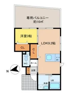 ラグーナ坂元【1階】の間取り