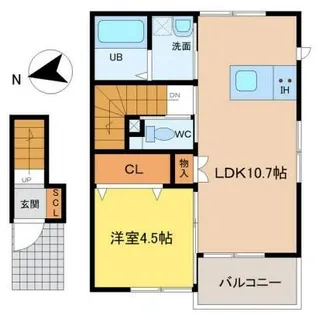 ラグーナ坂元【2階】の間取り