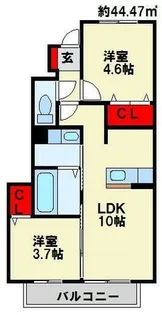 シーズンさくら【105号室】の間取り