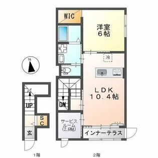 エー・スタイル【202号室】の間取り