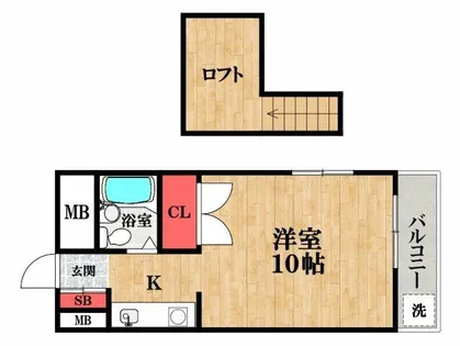 シェトワ北河堀【3階】の間取り