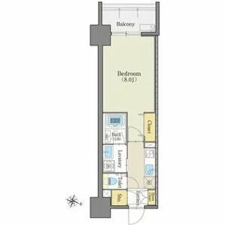 グランドゥール瑞穂通【7階】の間取り