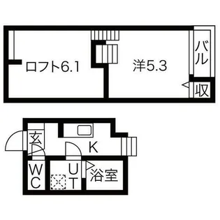 LUNA FORZA神宮西【2階】の間取り