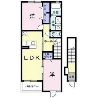 ガーデンクレスト【2階】の間取り