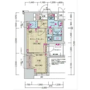 プレサンス今池駅前フェルディノ【7階】の間取り