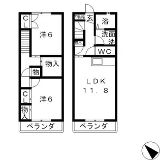 メゾン江園【1階】の間取り
