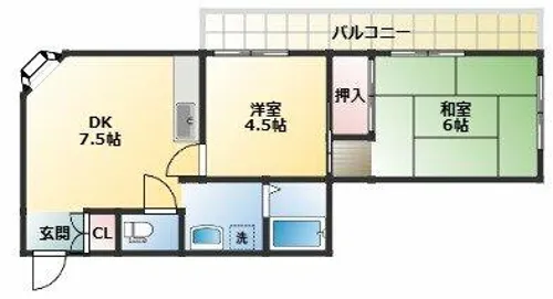 サンライズハイツ【3階】の間取り