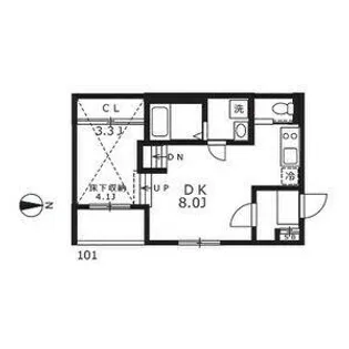 ハーモニーテラス城東町Ⅱ【1階】の間取り