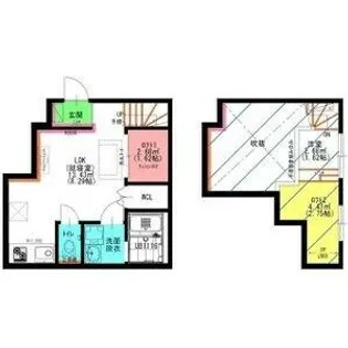 ラフェスタ志賀本通【1階】の間取り
