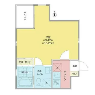 クラウド9コウウン【1階】の間取り