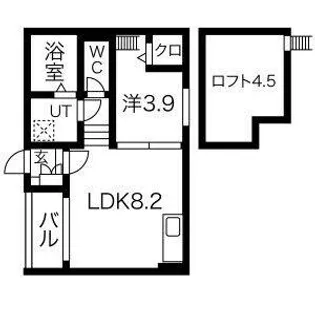 モメンタム志賀本通【2階】の間取り