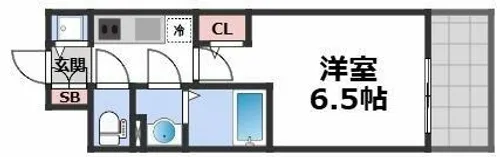 エスリード難波AGREA【8階】の間取り