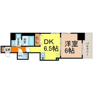 エステムプラザ名古屋駅前プライムタワー【6階】の間取り