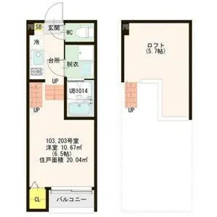 ハーモニーテラス上飯田西町【2階】の間取り