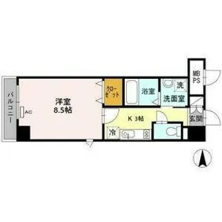 ウイステリア名城【6階】の間取り