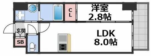 セレニテ日本橋エクラ【5階】の間取り