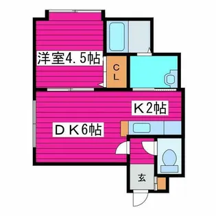 プレシャス新道東【202号室】の間取り