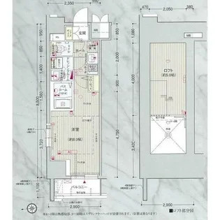 エステムコート名古屋栄デュアルレジェンド【5階】の間取り