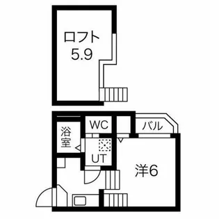 ハーモニーテラス志賀町Ⅲ【2階】の間取り