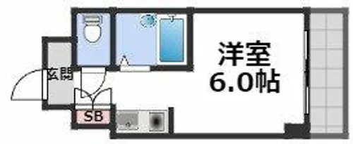 ドミール堺筋本町【11階】の間取り