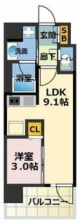 ソルテラスUMEDA NORTH【10階】の間取り