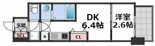 セレニテ夕陽丘エクラ【11階】の間取り