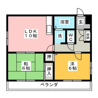 メープルコート薬師【3階】の間取り